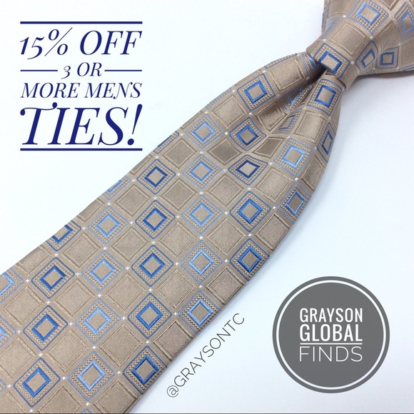 Michael Kors Other - BEIGE GEOMETRIC SILK 3.5” TIE - T118